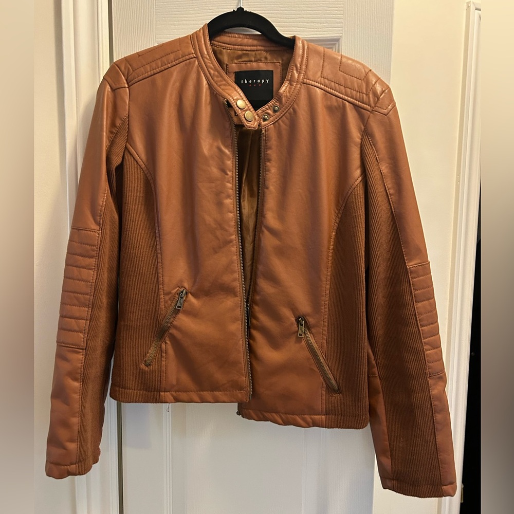Faux leather biker jacket (stretch)
